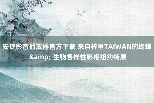 安捷影音播放器官方下载 来自梓里TAIWAN的蝴蝶 & 生物各样性影相纽约特展