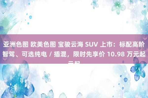 亚洲色图 欧美色图 宝骏云海 SUV 上市：标配高阶智驾、可选纯电 / 插混，限时先享价 10.98 万元起