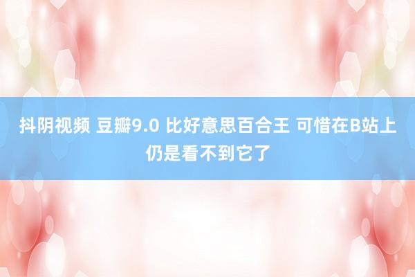 抖阴视频 豆瓣9.0 比好意思百合王 可惜在B站上仍是看不到它了